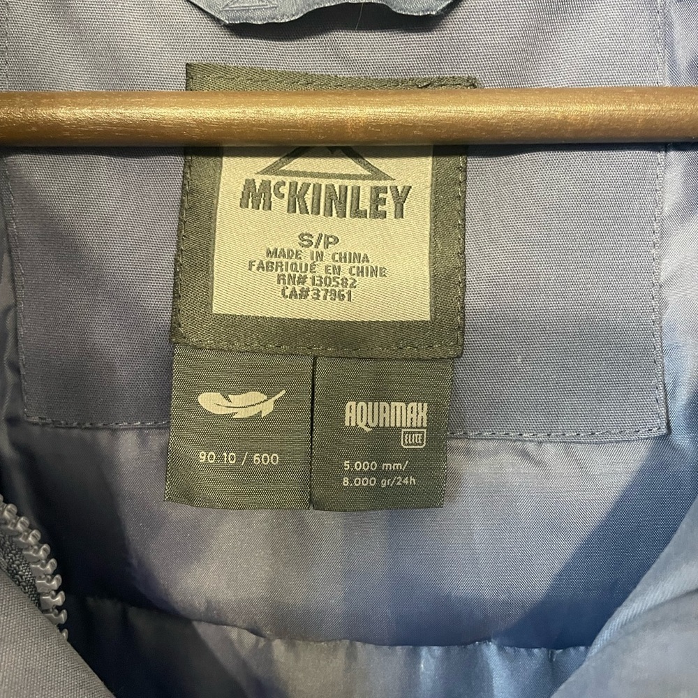 McKinley Size Small Women’s down filled winter jacket blue colour - Picture 3 of 5